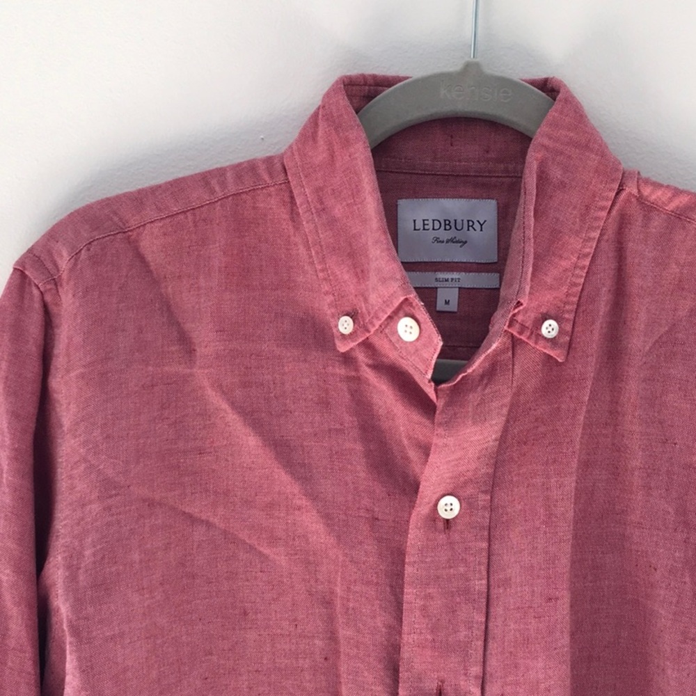 Ledbury slim fit medium linen shirt